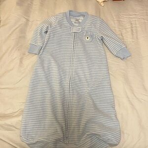 Cozy Blue Striped Sleep Sack